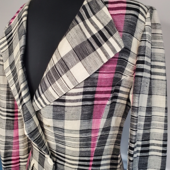 Vintage plaid blazer - Picture 2 of 9